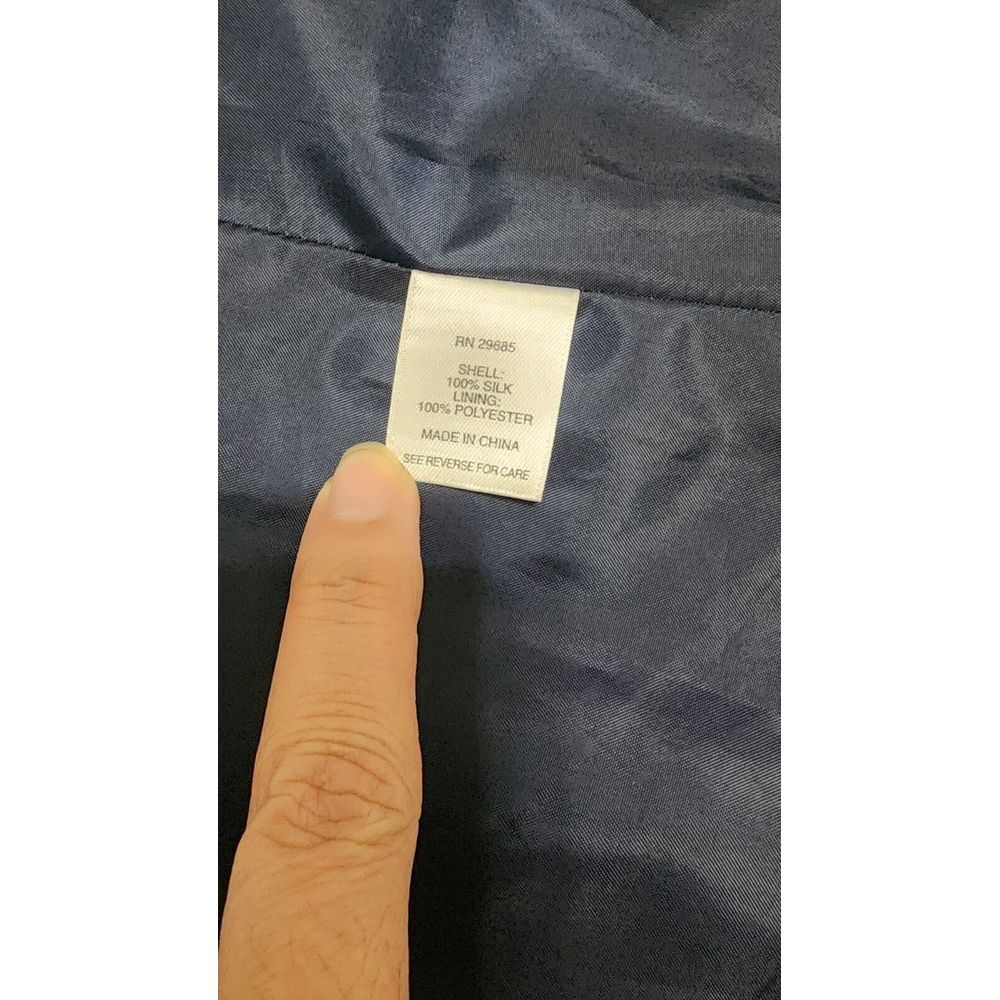 Pendleton Plus Abstract Print Blue Silk Open Fron… - image 4